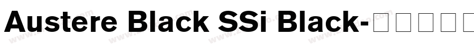 Austere Black SSi Black字体转换